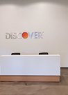 Discover Sign Over Reception Area