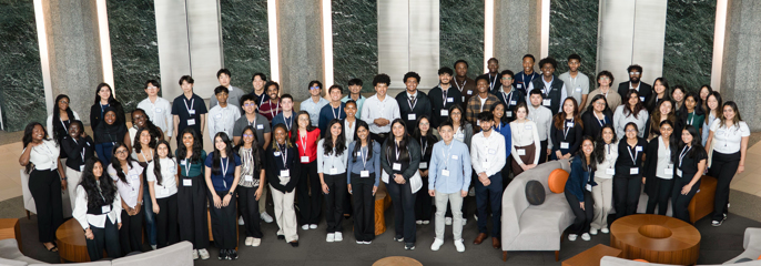 A group photo of the Sophomore Spark program participants.