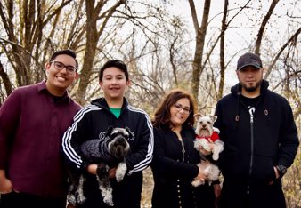 Natasha with her family